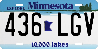 MN license plate 436LGV