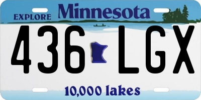 MN license plate 436LGX