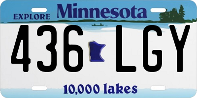 MN license plate 436LGY