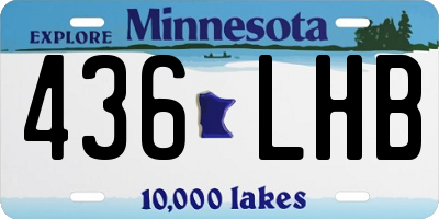 MN license plate 436LHB