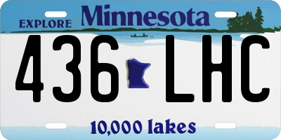 MN license plate 436LHC