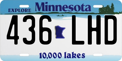MN license plate 436LHD