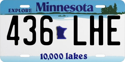 MN license plate 436LHE