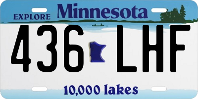 MN license plate 436LHF
