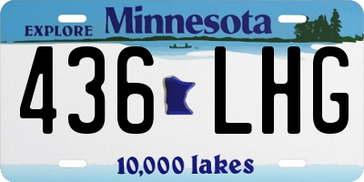 MN license plate 436LHG