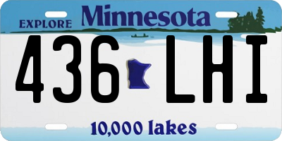 MN license plate 436LHI