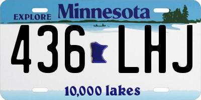 MN license plate 436LHJ