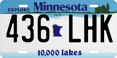 MN license plate 436LHK