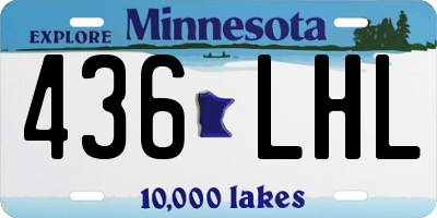 MN license plate 436LHL