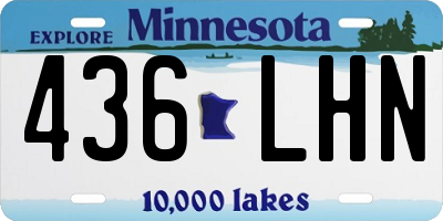 MN license plate 436LHN