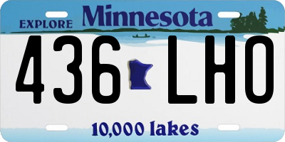 MN license plate 436LHO