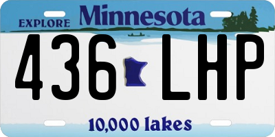 MN license plate 436LHP