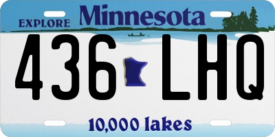 MN license plate 436LHQ
