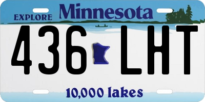 MN license plate 436LHT