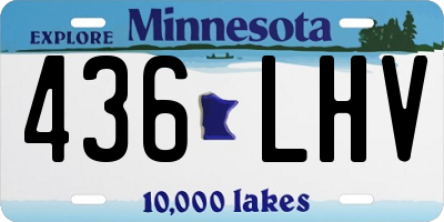 MN license plate 436LHV