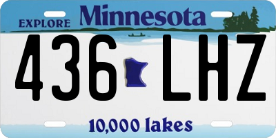 MN license plate 436LHZ