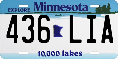 MN license plate 436LIA