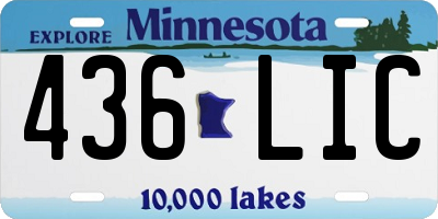 MN license plate 436LIC