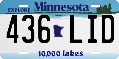 MN license plate 436LID