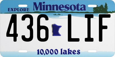 MN license plate 436LIF