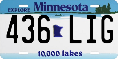 MN license plate 436LIG