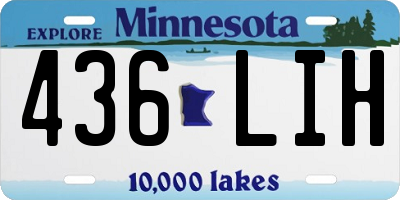 MN license plate 436LIH
