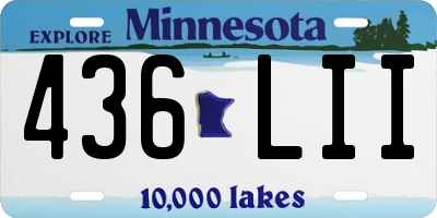 MN license plate 436LII