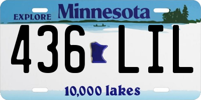 MN license plate 436LIL