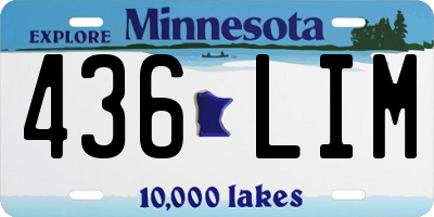 MN license plate 436LIM