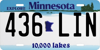 MN license plate 436LIN