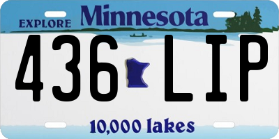 MN license plate 436LIP