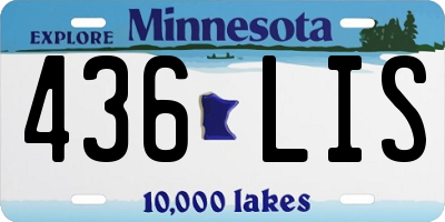 MN license plate 436LIS