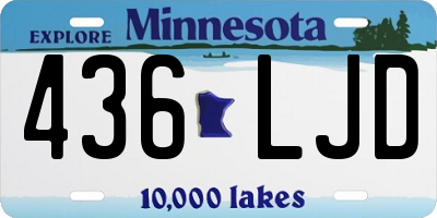 MN license plate 436LJD