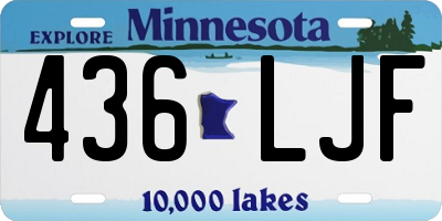 MN license plate 436LJF