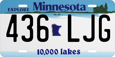 MN license plate 436LJG