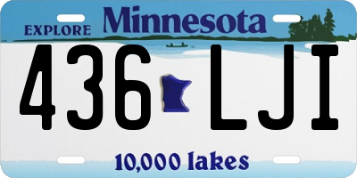 MN license plate 436LJI