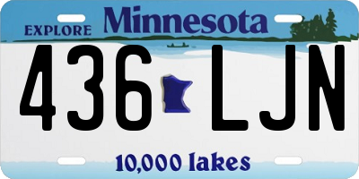 MN license plate 436LJN