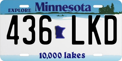 MN license plate 436LKD