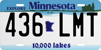 MN license plate 436LMT