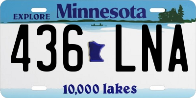 MN license plate 436LNA