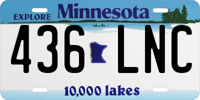 MN license plate 436LNC