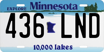 MN license plate 436LND