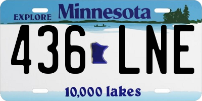 MN license plate 436LNE