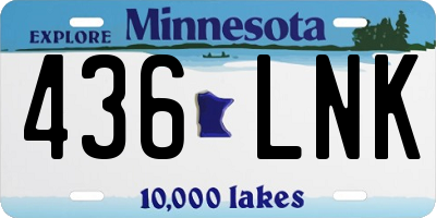 MN license plate 436LNK