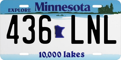 MN license plate 436LNL