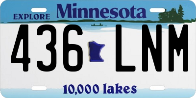 MN license plate 436LNM