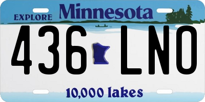 MN license plate 436LNO