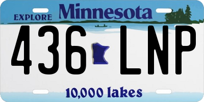MN license plate 436LNP