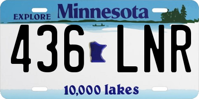 MN license plate 436LNR