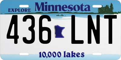 MN license plate 436LNT